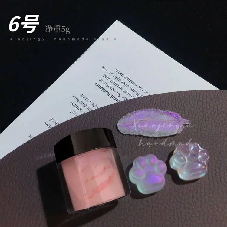 Holographic Nail Glitter Powder – Chrome Mirror Pigment Dust
