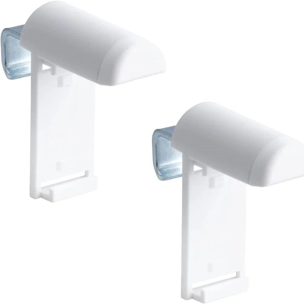 White Plastic Roller Shade Mounting Bracket Kit – 8 or 10 Pcs