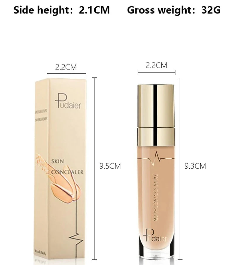 Pudaier 22-Shade Liquid Concealer – Full Coverage, Waterproof Liquid Concealer PRIMED