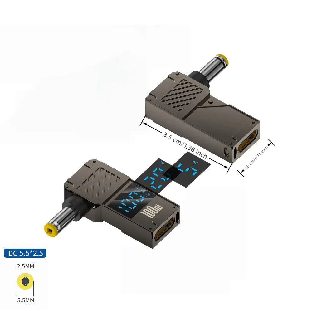 TISHRIC 100W USB-C to DC Laptop Charger Adapter – HP Dell Lenovo