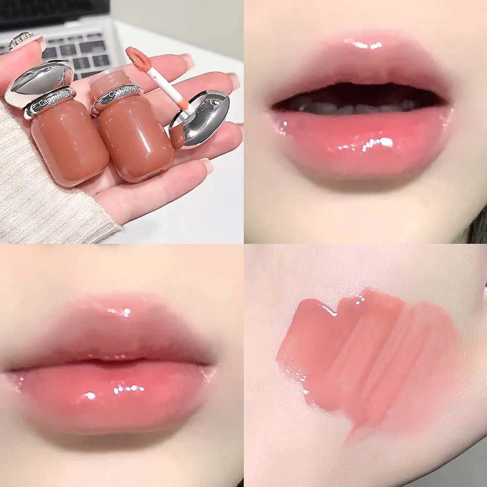 Nude Pink Mirror Lip Gloss – Hydrating Waterproof Korean Style Lip Gloss PRIMED 02