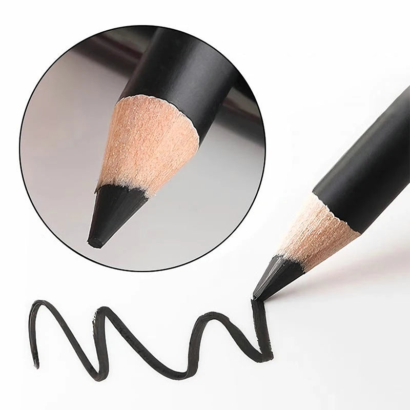 Wooden Dual-Use Eyeliner & Eyebrow Pencil – Waterproof Gel