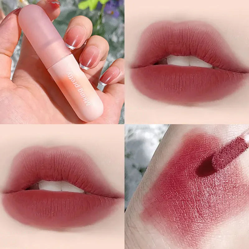 Peach Pink Matte Liquid Lipstick – Velvet Lip Glaze Waterproof Matte Liquid Lipstick PRIMED 06