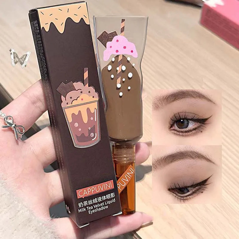 Cappuvini Matte Liquid Eyeshadow Cream – Milk Tea Shades Liquid Eyeshadow PRIMED