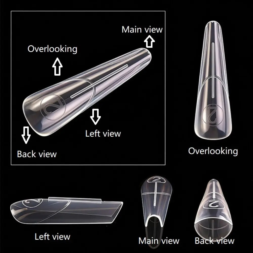 140Pcs French Nail Dual Forms | 14 Sizes Ultra-Thin C-Curve