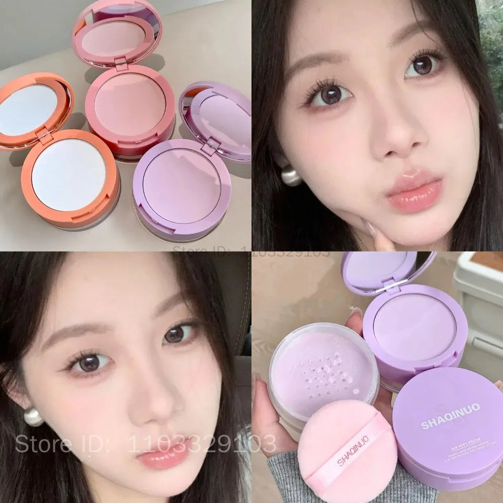Purple Brightening Setting Powder – Matte, Oil Control, Waterproof
