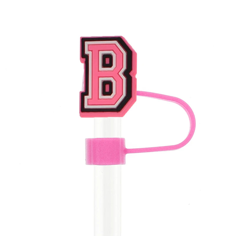 Silicone Letter Straw Cover Caps for Stanley 30 & 40oz Tumblers