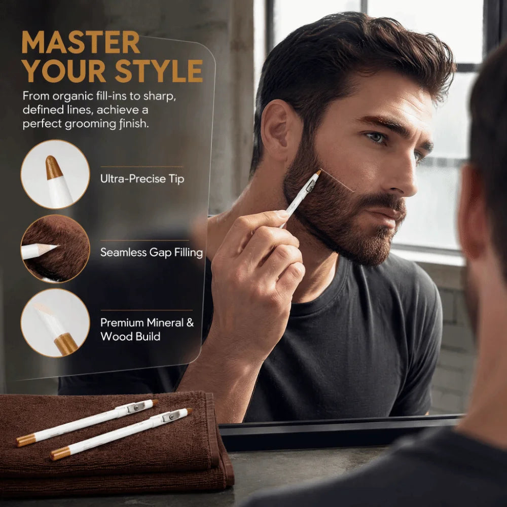 White Beard Filler Pencil with Sharpener – 2 Pack