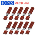 10-Pack Wooden USB Flash Drives Custom Logo Gift 4–32GB USB Flash Drive Set PRIMED 128 GB Rose