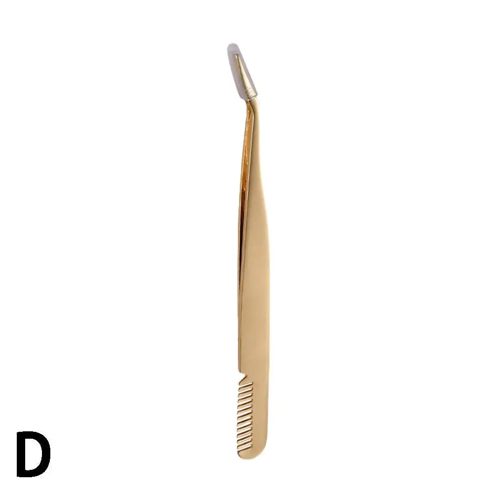 Stainless Steel Eyelash Extension Tweezers Curved & Straight