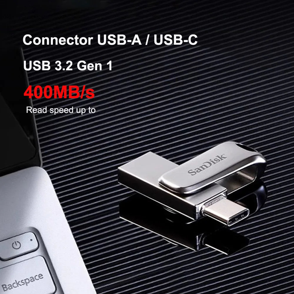 SanDisk Ultra Dual Drive Luxe USB 3.2 Type-C Flash Drive SDDDC4 USB Flash Drive PRIMED