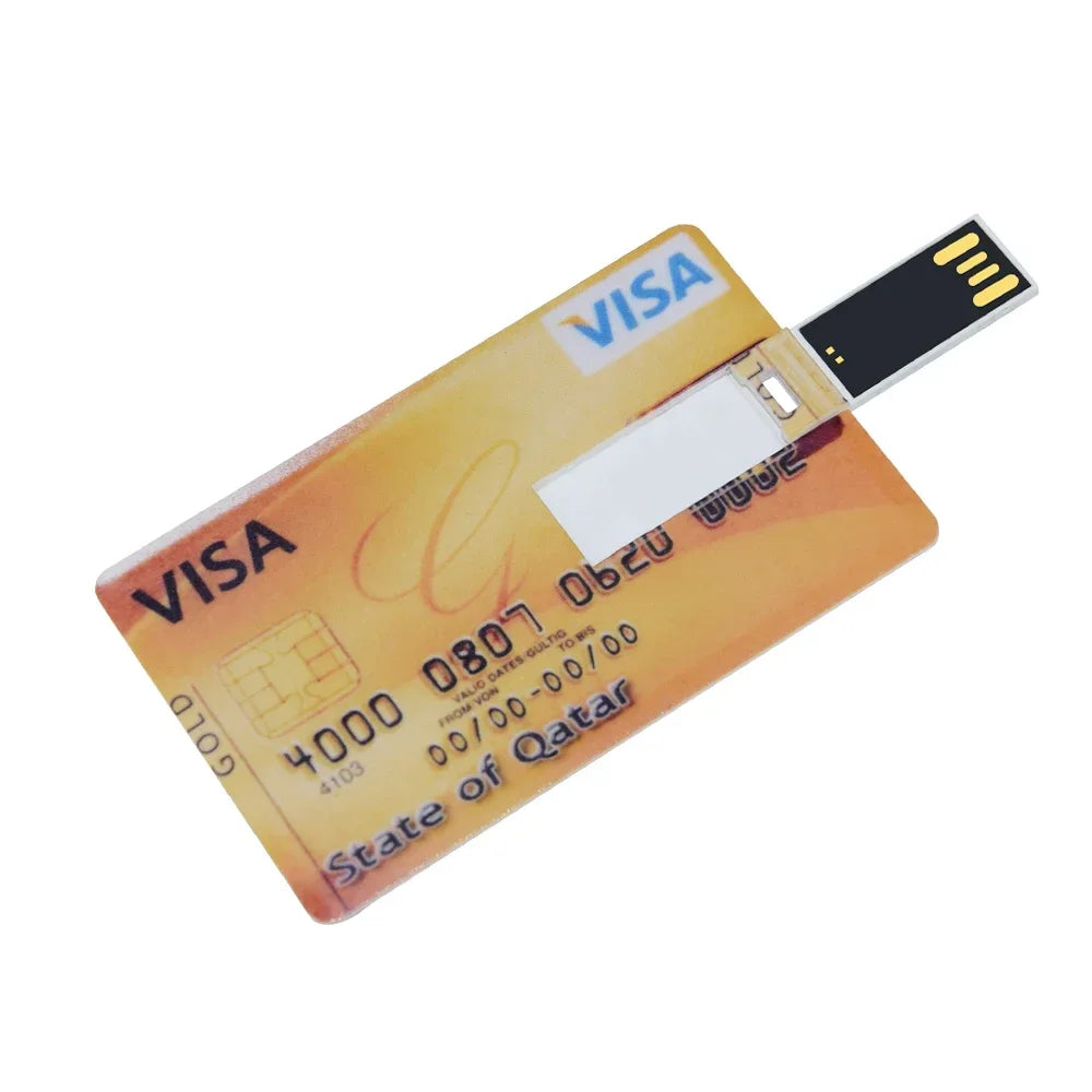 Credit Card USB Flash Drive 4–64GB | Waterproof Metal Memory Stick USB Flash Drive PRIMED 32 GB Style 22