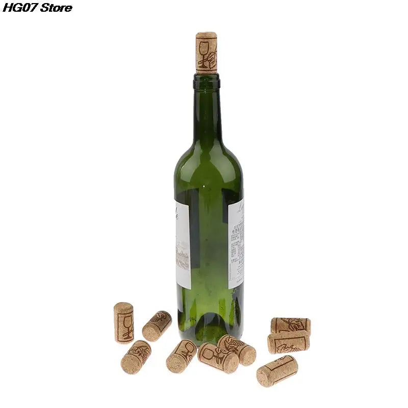 10-Pack Straight Wooden Wine Bottle Stoppers & Corks Set Wine Bottle Stoppers PRIMED