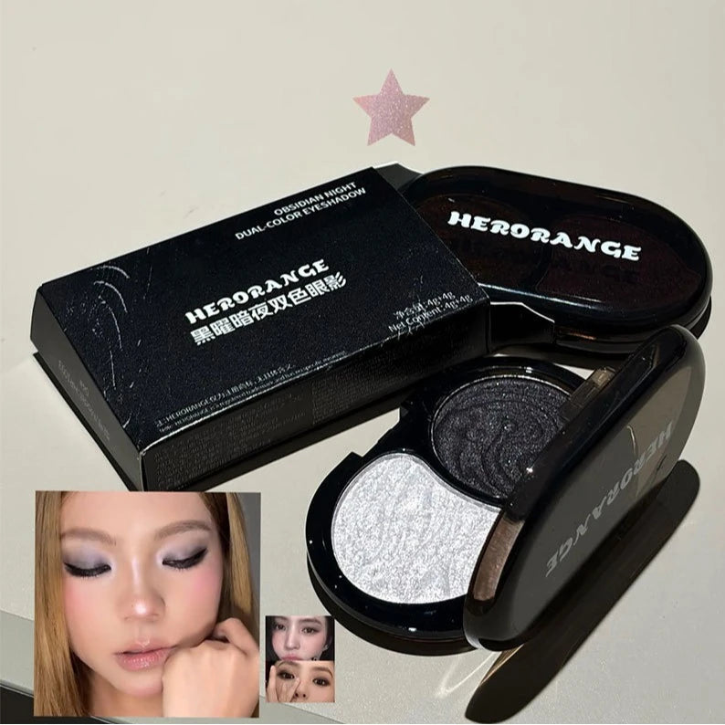 Shimmer Eyeshadow Palette – Obsidian Night Glitter Smoky Eye