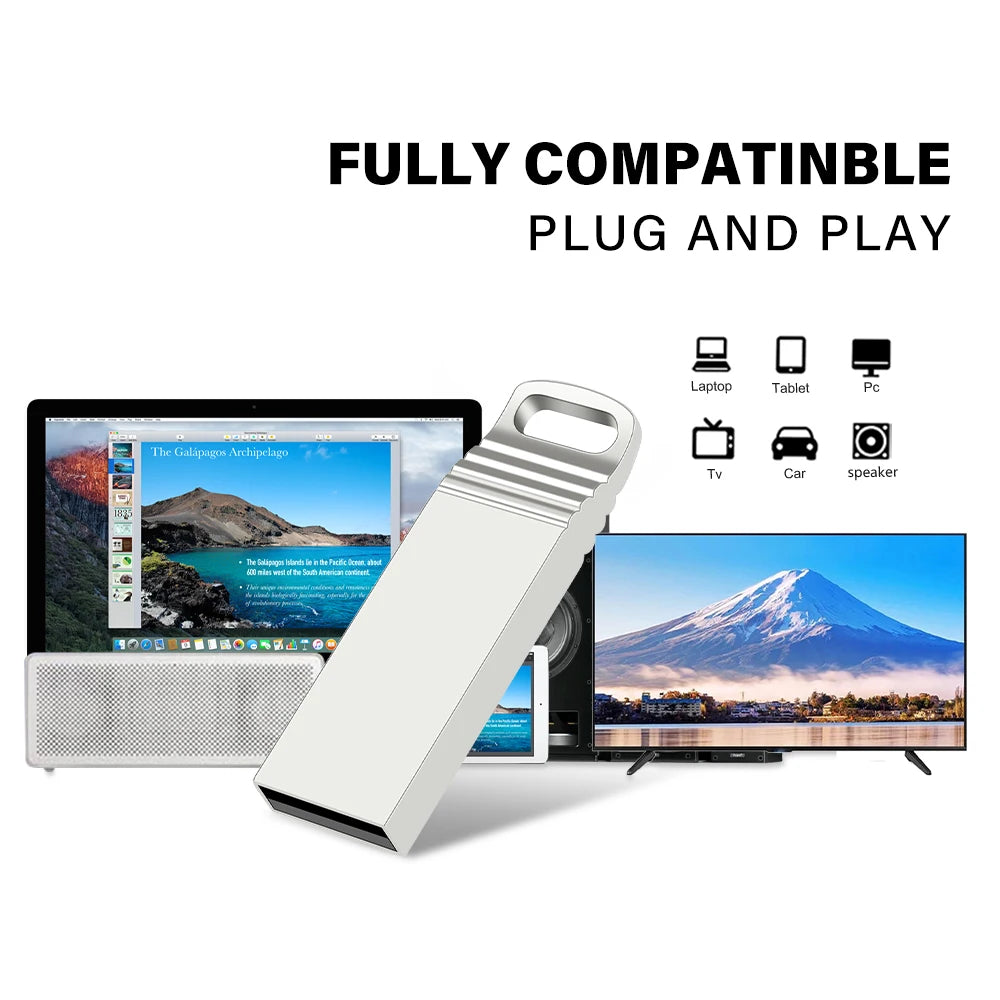 JASTER Mini Metal USB Flash Drive 128GB | Custom Logo Pen Drive USB Flash Drive PRIMED