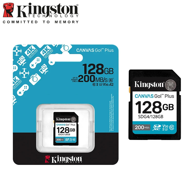 Kingston A2 V30 SDXC Memory Card 4K – 64GB to 1TB SD Memory Card PRIMED