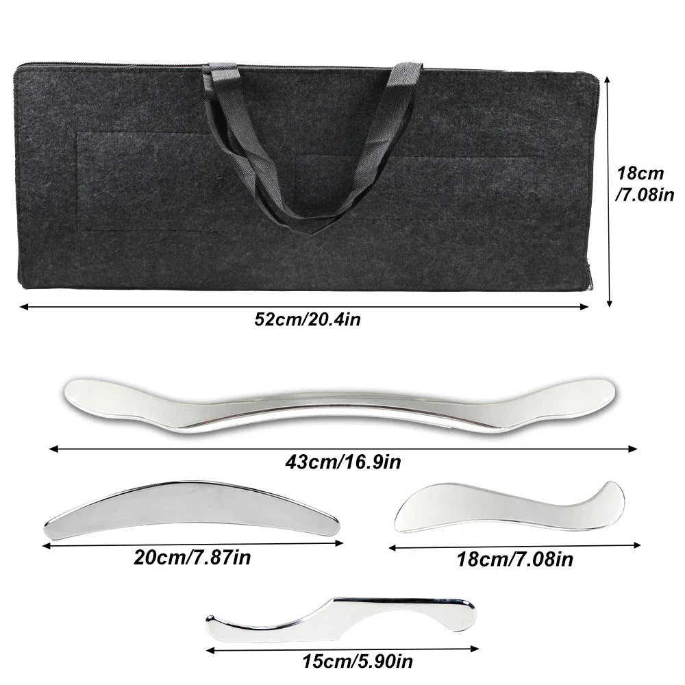 Stainless Steel Gua Sha IASTM Scraping Massage Tool Set Massage Tool Set PRIMED