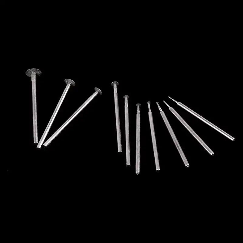 10-Pc Diamond Grinding Bits Set – 2.35mm Shank Rotary Tool
