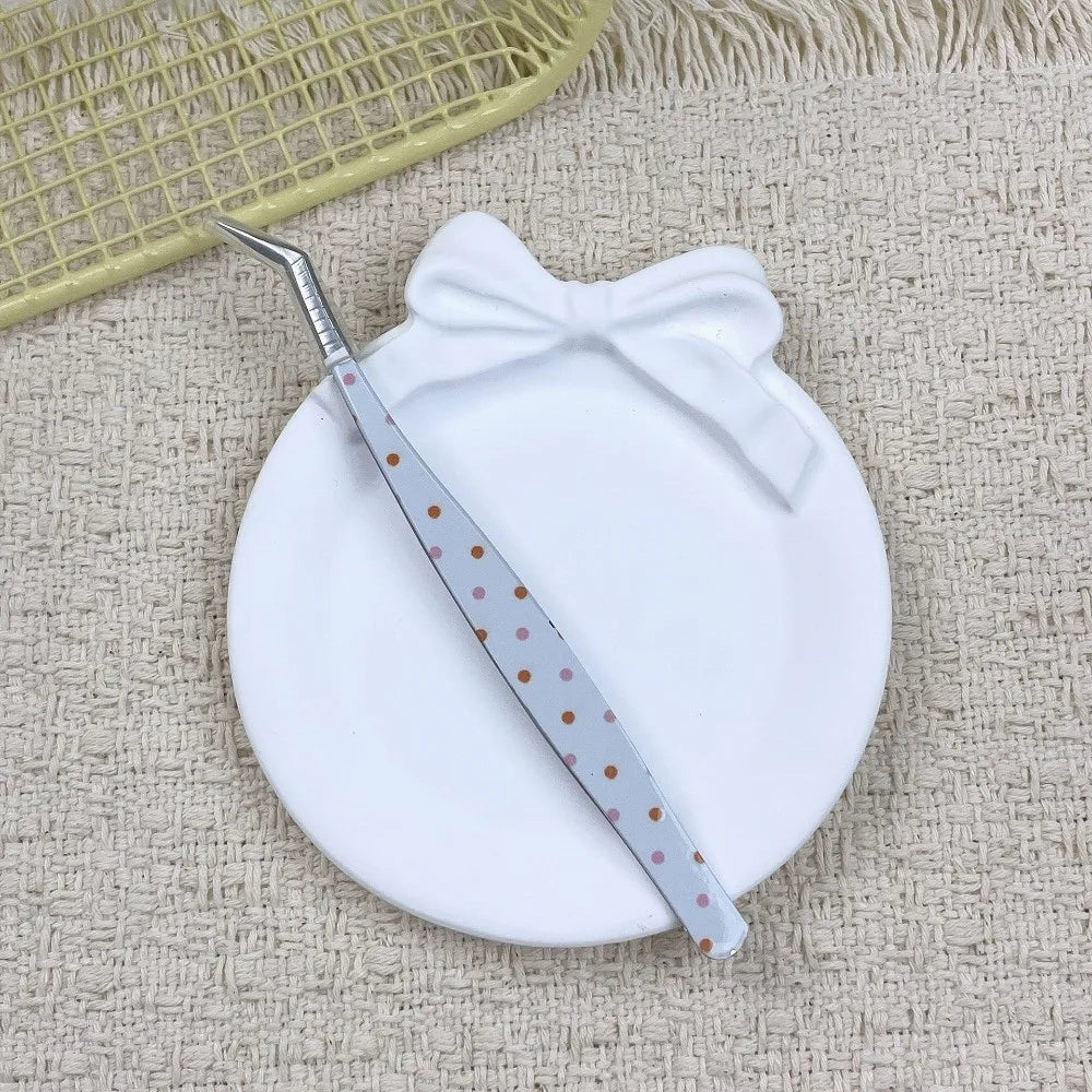 Curved Anti-Static Eyelash Extension Tweezers | Cartoon Design Eyelash Tweezers PRIMED Style 1