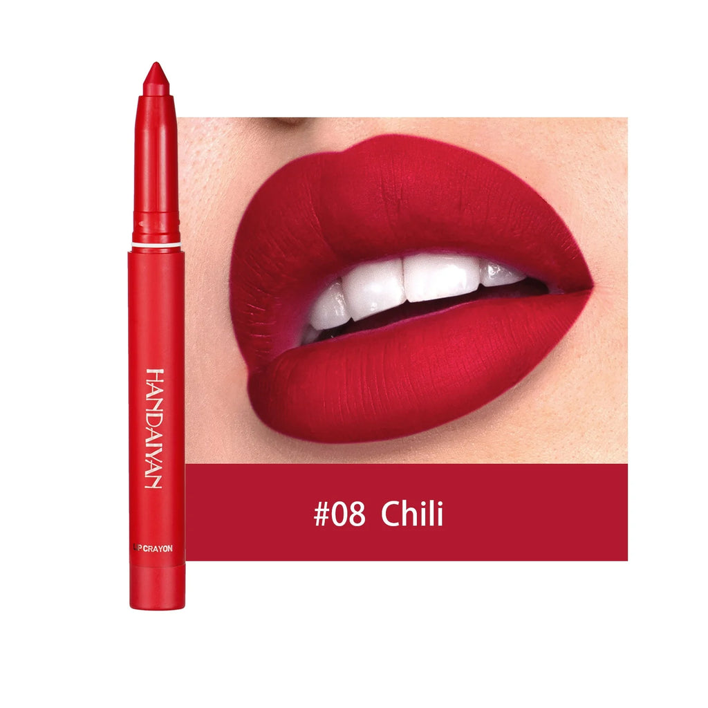 Handaiyan Velvet Matte Lip Liner Pencil – Waterproof Long-Lasting Lip Liner Pencil PRIMED 08 Chili