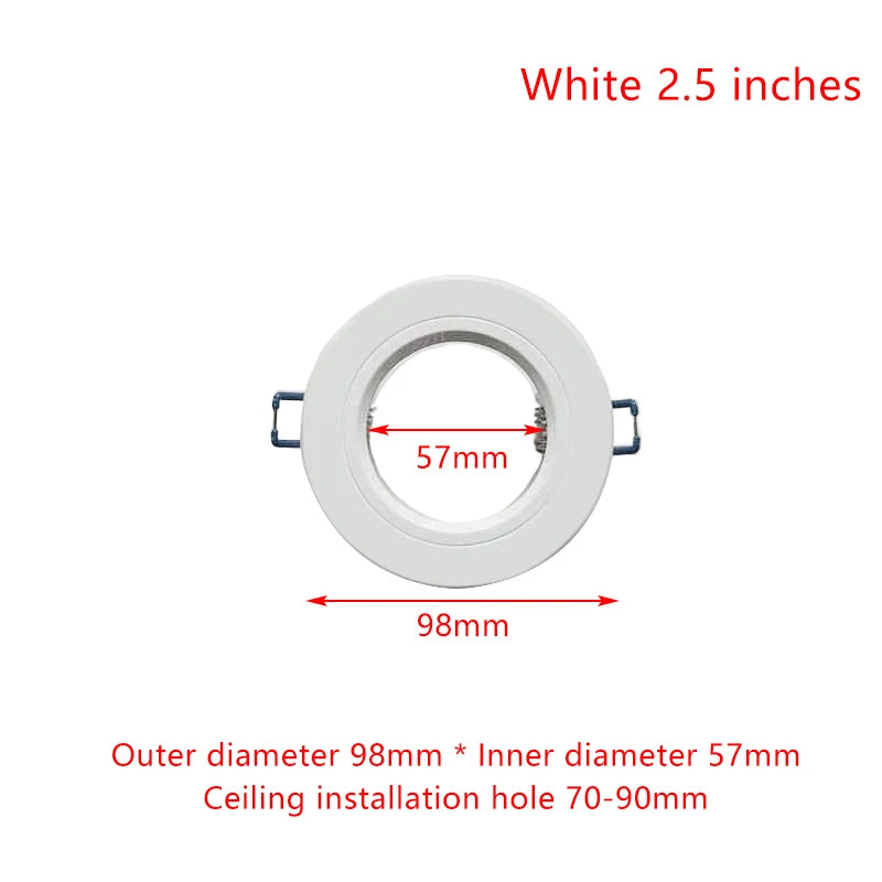 LED Downlight Hole Cover Ring – White Remedial Adapter Frame