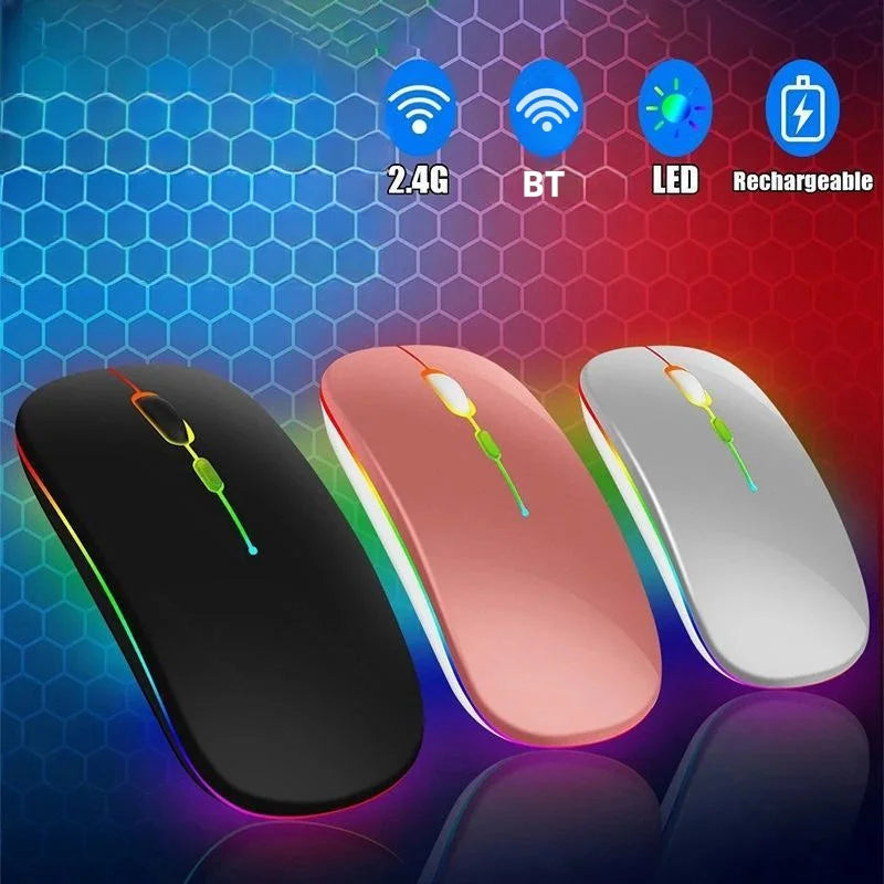 Dual-Mode Bluetooth Wireless Mouse – Rechargeable Ergonomic Wireless Computer Mouse PRIMED