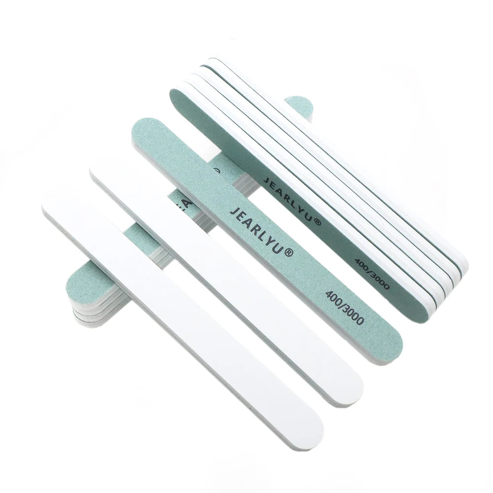 JEARLYU Nail Buffer File 400/3000 Grit – Manicure & Pedicure Set Nail Buffer File PRIMED