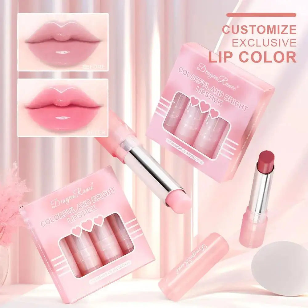 Dragon Ranee Thermochromic Jelly Lip Balm Set – 4 Pcs Tinted Tinted Lip Balm PRIMED