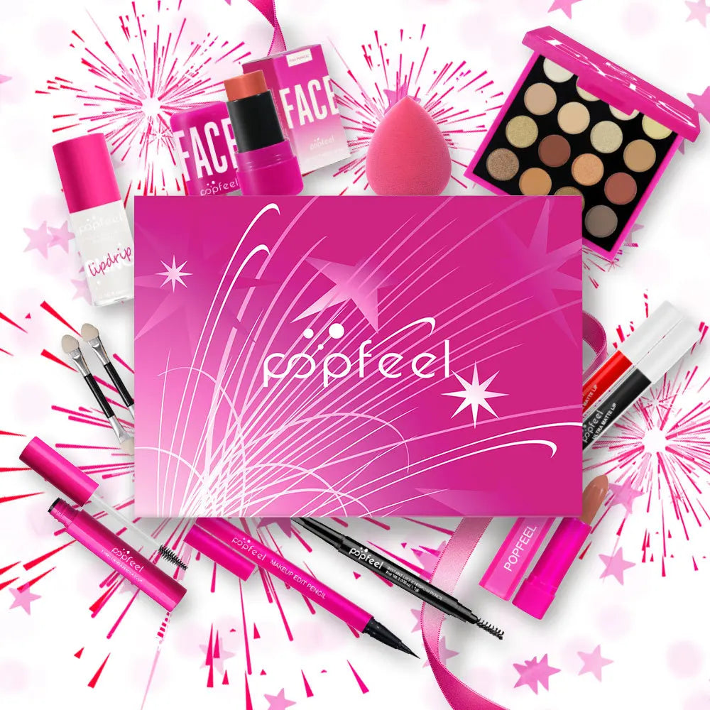 Korean Beauty Full Makeup Kit – Eyeshadow, Lipstick & Gift Box Makeup Gift Set PRIMED