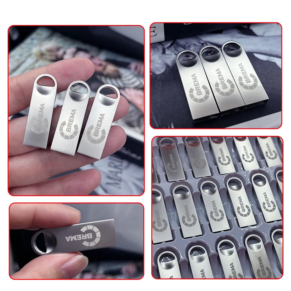 10-Pack Waterproof Silver USB Flash Drives 4GB–64GB USB Flash Drive PRIMED
