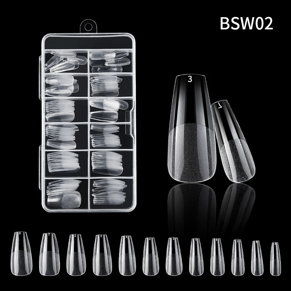 120pc French Press-On Nail Tips | Full Cover Acrylic Set