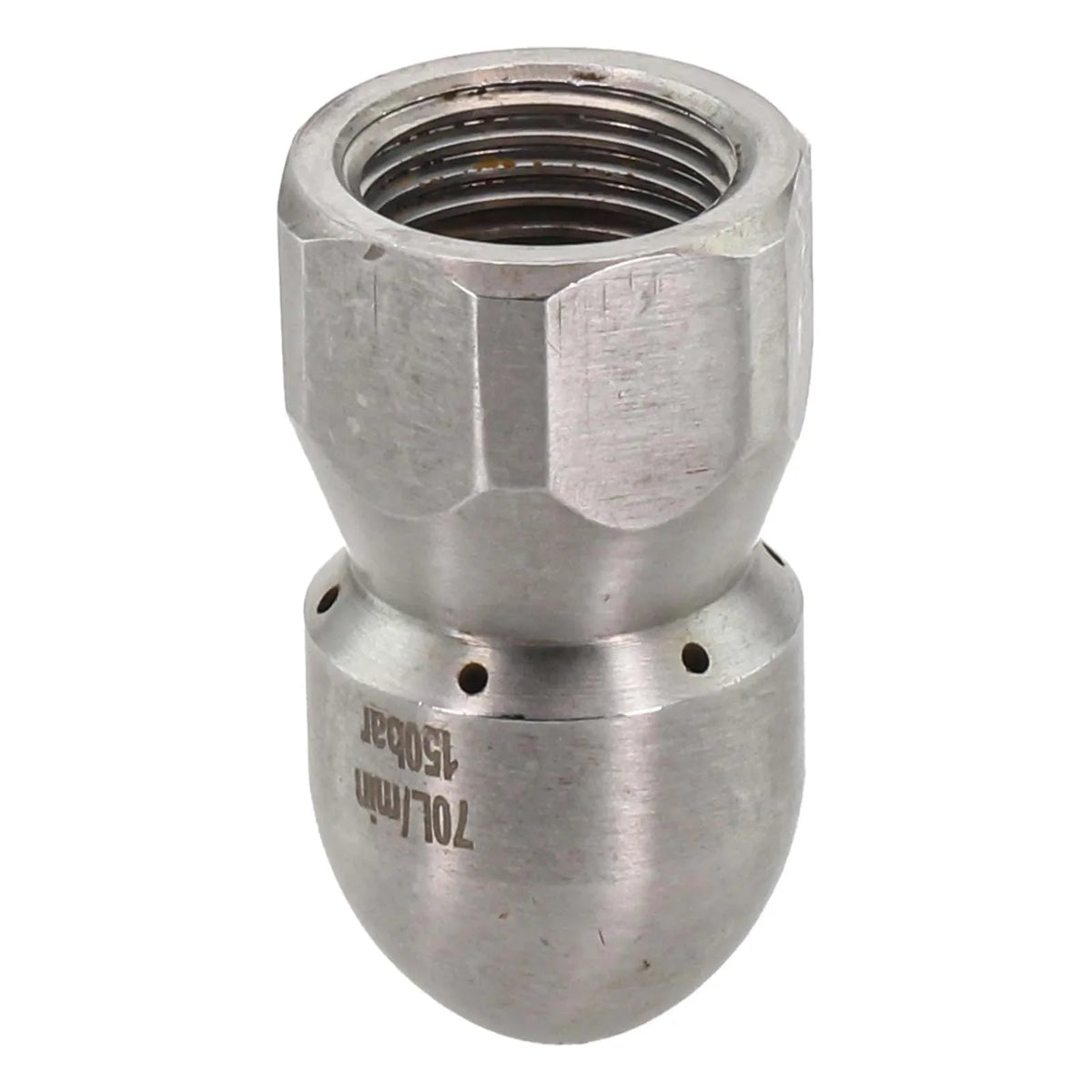Stainless Steel Drain Jetter Nozzle 150 Bar 70L/min G1/2"