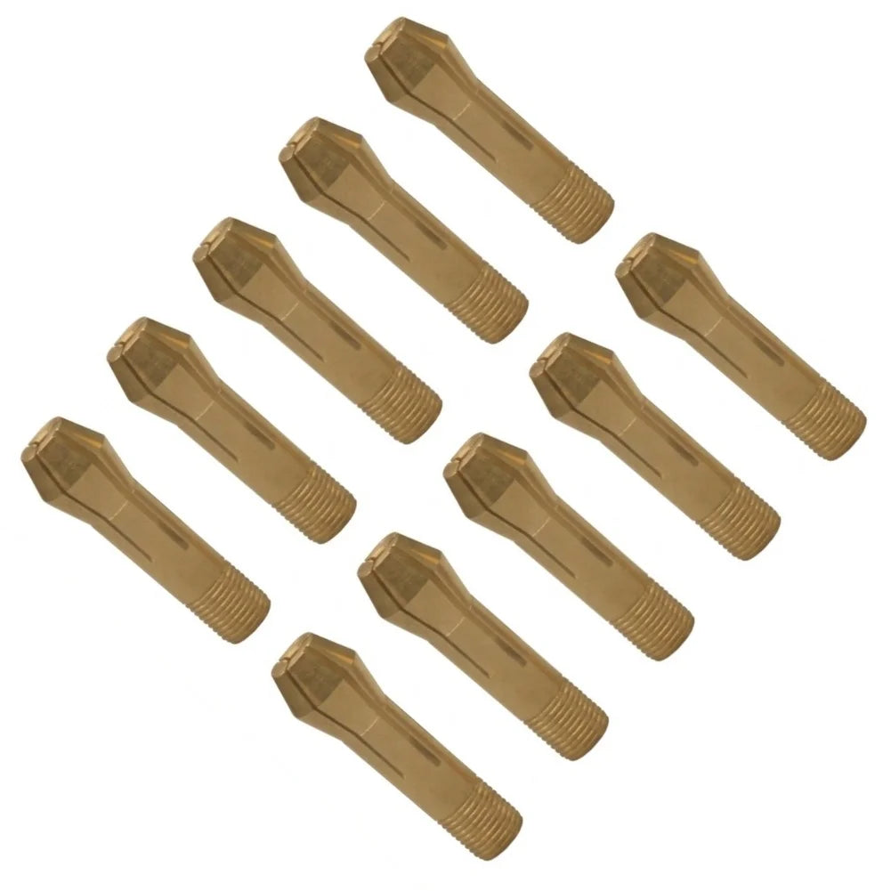 10-Pack 300A TIG Collet Electrode Clamps – Brass 2.4/3.0/3.2mm