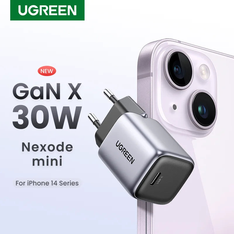 UGREEN Nexode 30W GaN USB-C Fast Charger | iPhone iPad Samsung GaN USB-C Charger PRIMED