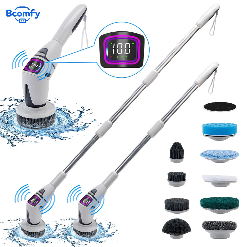 10-in-1 Electric Spin Scrubber | Wireless Cleaning Brush Kit