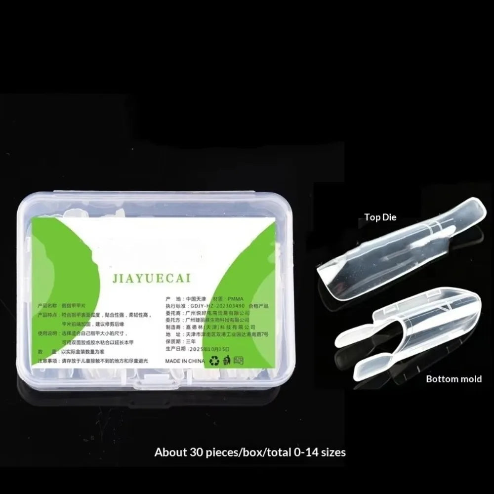 Rocket Shape Dual Nail Extension Forms 30pcs – Reusable