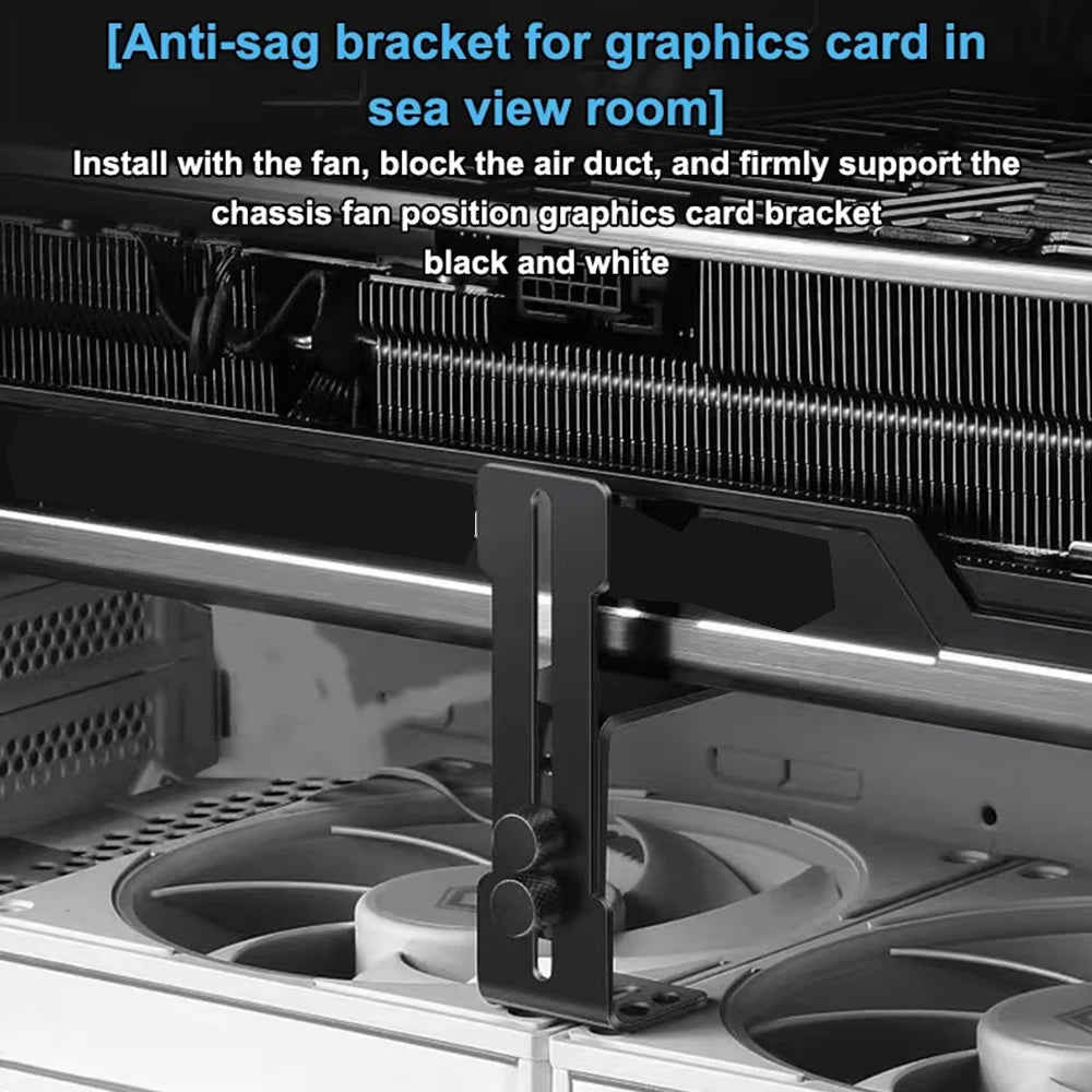 Adjustable GPU Support Bracket 6–96mm | Anti-Sag Card Holder GPU Support Bracket PRIMED