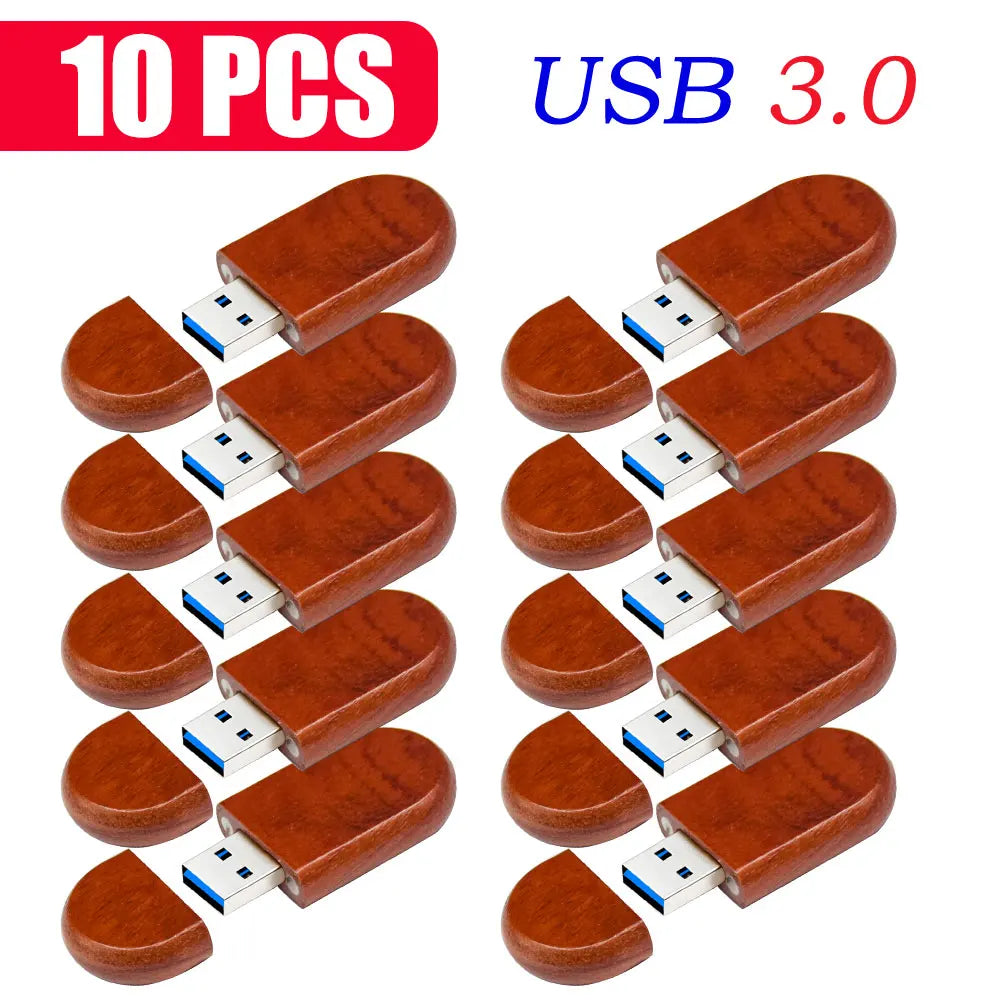 10-Pack Bamboo USB 3.0 Flash Drives | Custom Logo 4–128GB USB Flash Drive PRIMED 64 GB Rose no box