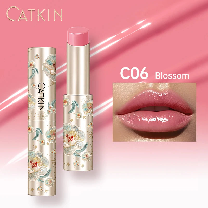 CATKIN Glossy Lip Balm – 12H Hydrating Tinted Lipstick Glossy Lip Balm PRIMED