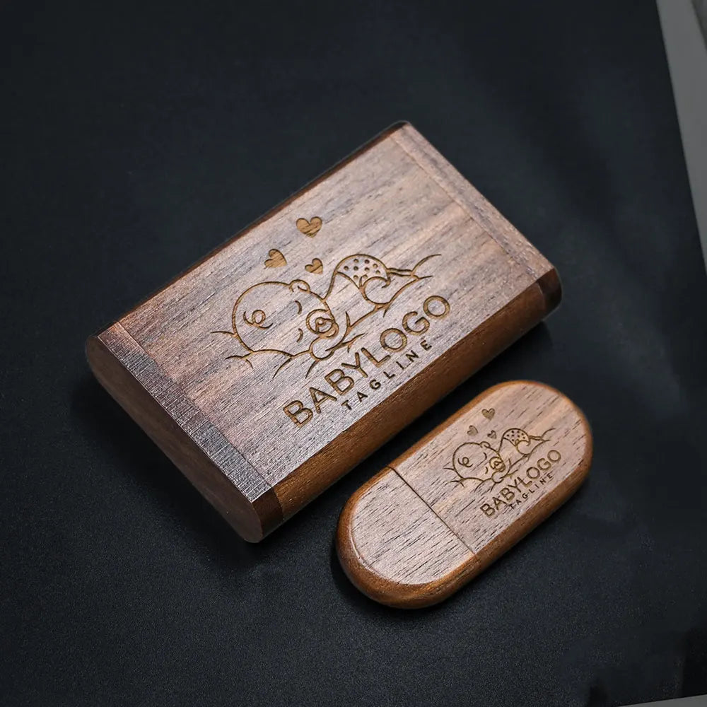 10-Pack Custom Bamboo Wood USB 3.0 Flash Drives – Free Logo USB Flash Drive PRIMED