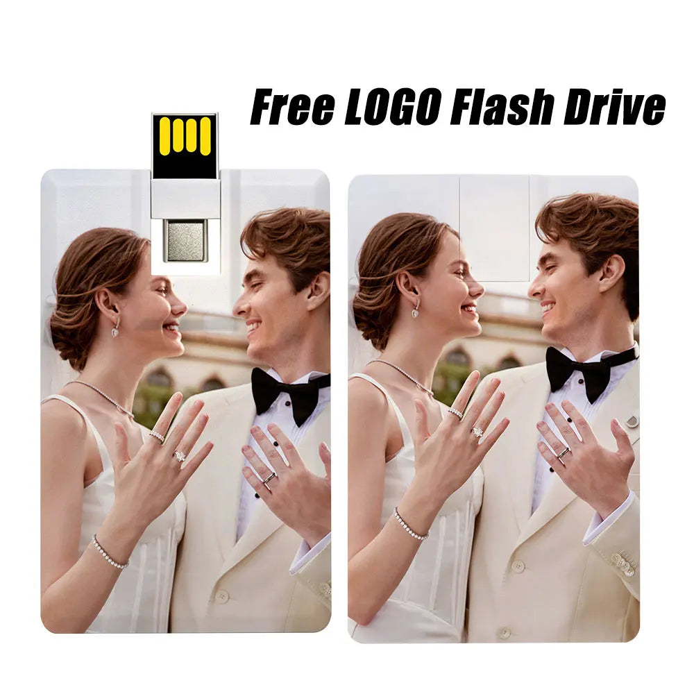 Custom Logo Credit Card USB Flash Drive 4GB Dual USB & Type-C Custom USB Flash Drive PRIMED