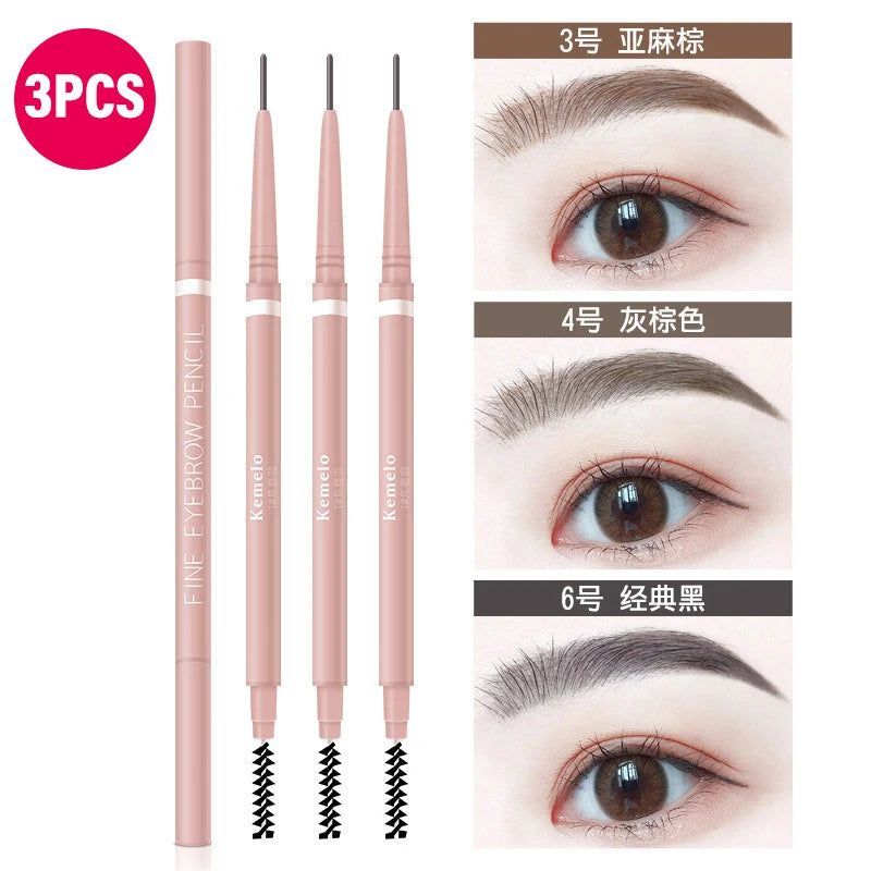 Ultra Fine Double-Ended Eyebrow Pencil – 6 Colors Waterproof Eyebrow Pencil PRIMED 03 and 04 and 06