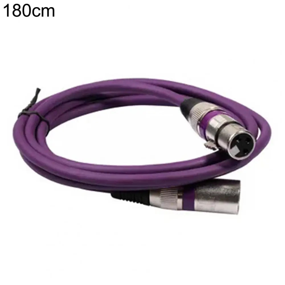 XLR Male to Female Shielded Audio Cable 100/180cm | Mic Cord XLR Audio Cable PRIMED Purple 180cm