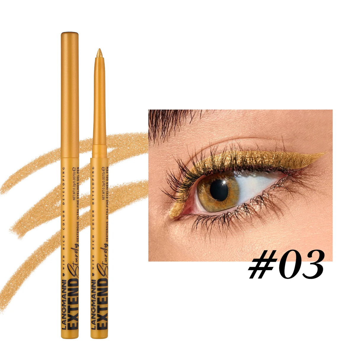 Waterproof Matte & Glitter Gel Eyeliner Pencil – 12 Colors