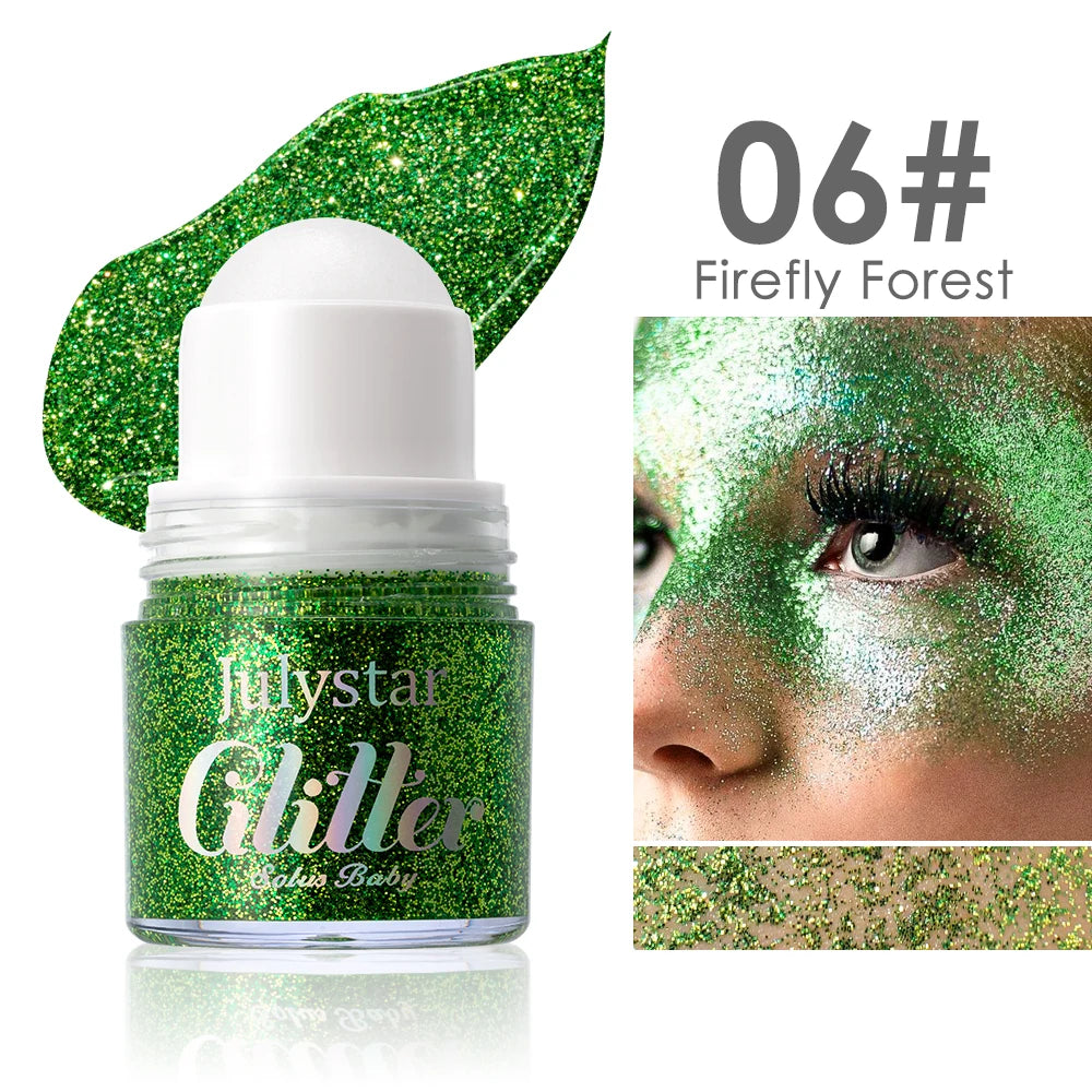 Julystar Glitter Gel Sequin Eye & Body Face Paint – 8 Colors Glitter Gel Eyeshadow PRIMED 06 20g