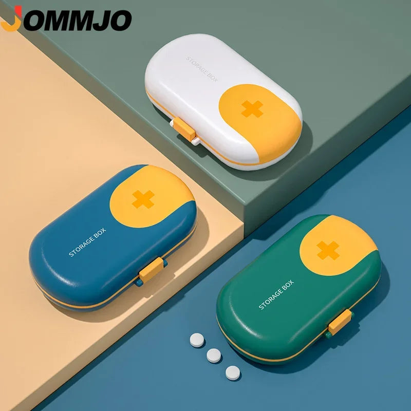 Travel Pill Organizer with Cutter & 4 Compartments | BPA-Free Pill Organizer Case PRIMED