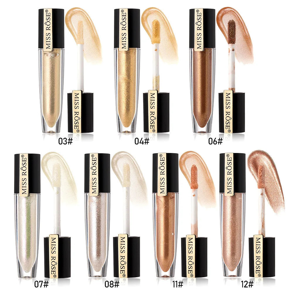 MISS ROSE Pearlescent Liquid Lip Glaze – Waterproof & Hydrating Liquid Lip Gloss PRIMED