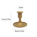 Vintage Metal Chamberstick Candle Holder – Teacup Ridged Design