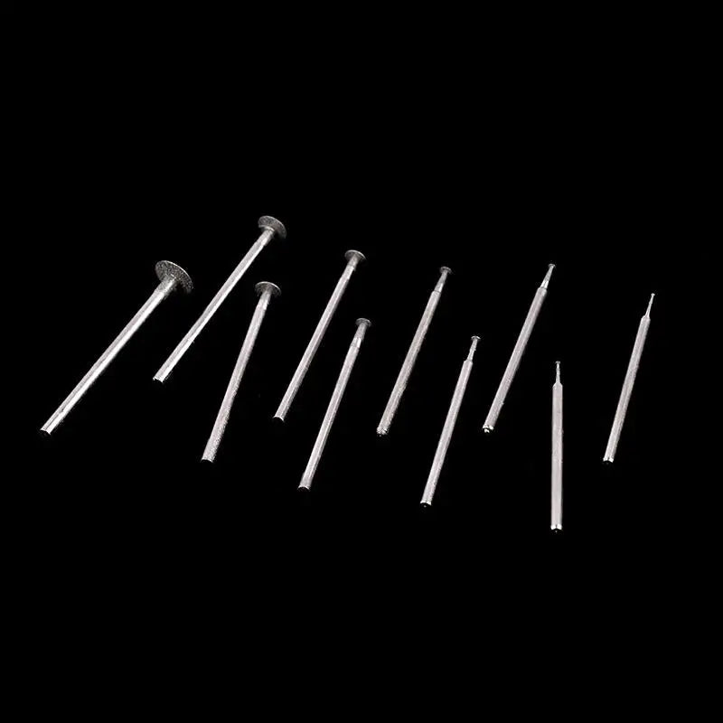 10-Pc Diamond Grinding Bits Set – 2.35mm Shank Rotary Tool