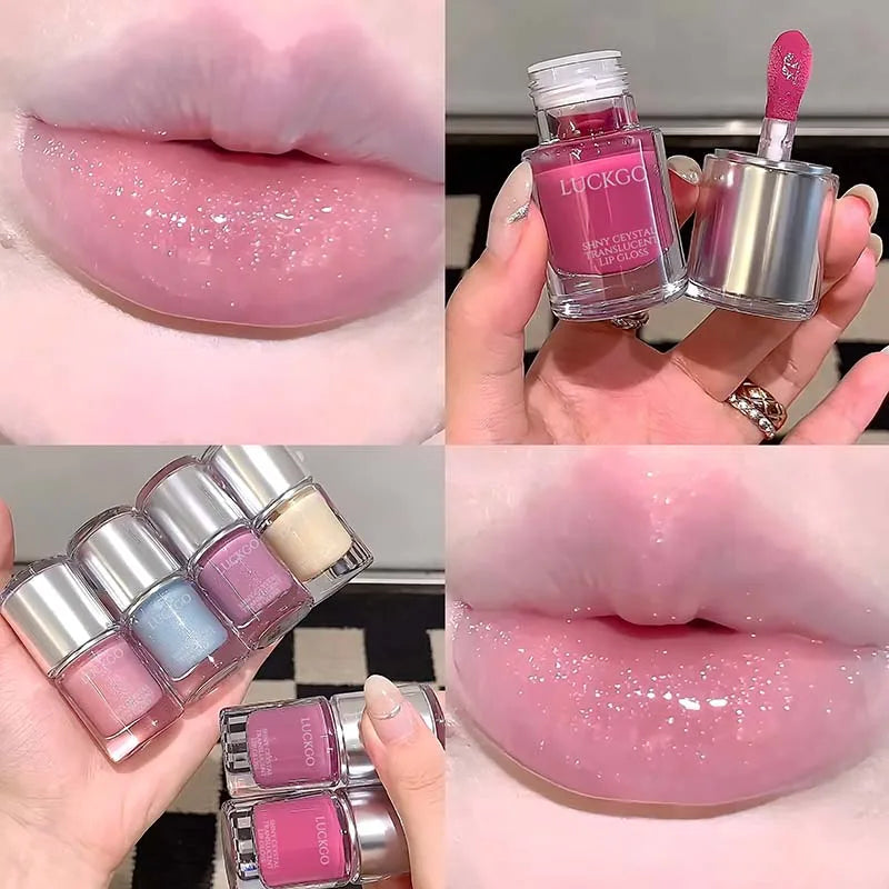 Crystal Clear Lip Gloss Oil – Mirror Shine, Hydrating Glaze Lip Gloss Oil PRIMED